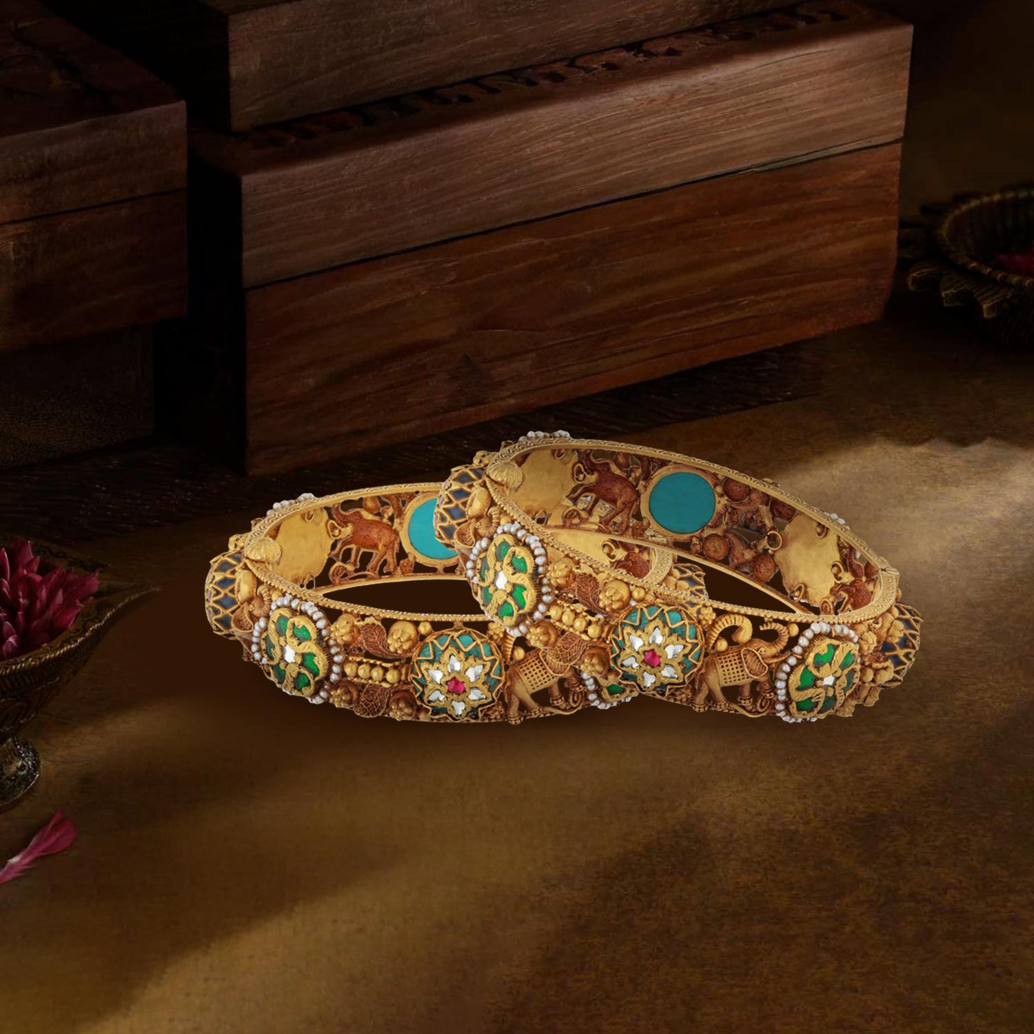 Gold Flat Bangle