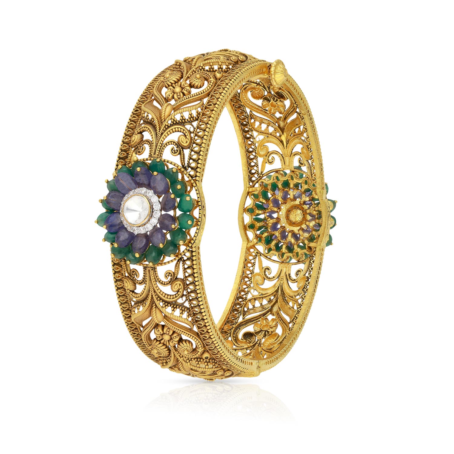 Gold Half Moon Bangle