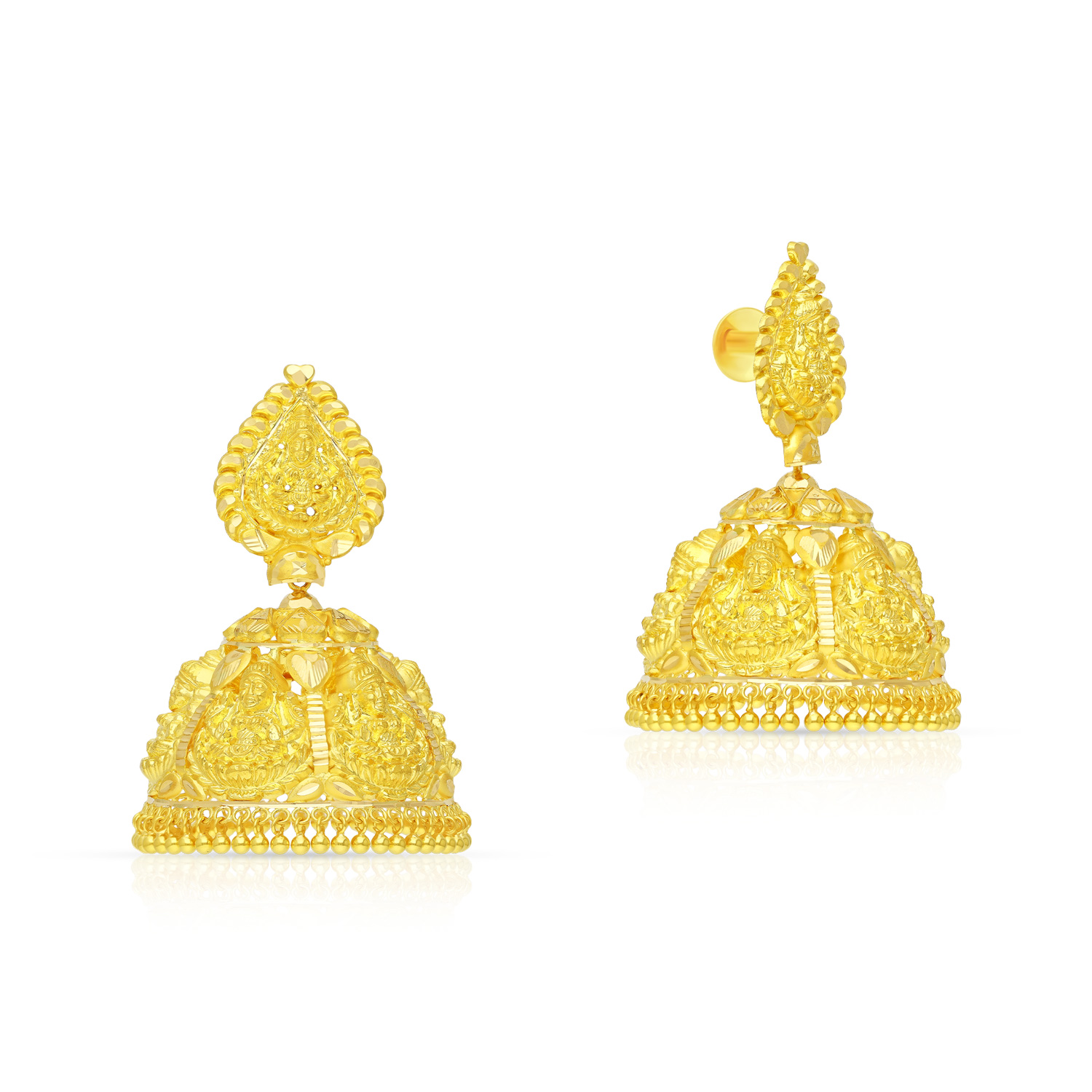 Gold Jhumka Earrings