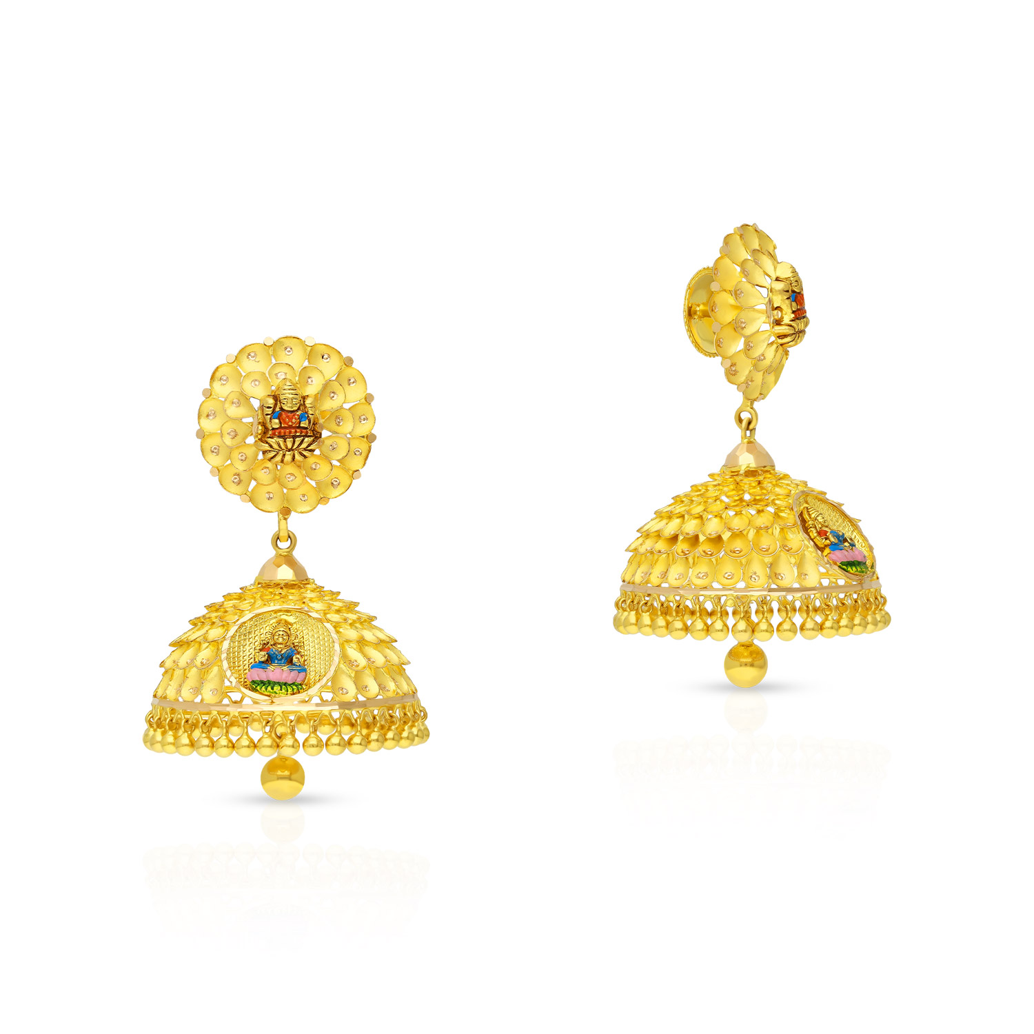 Gold Jhumka Earrings