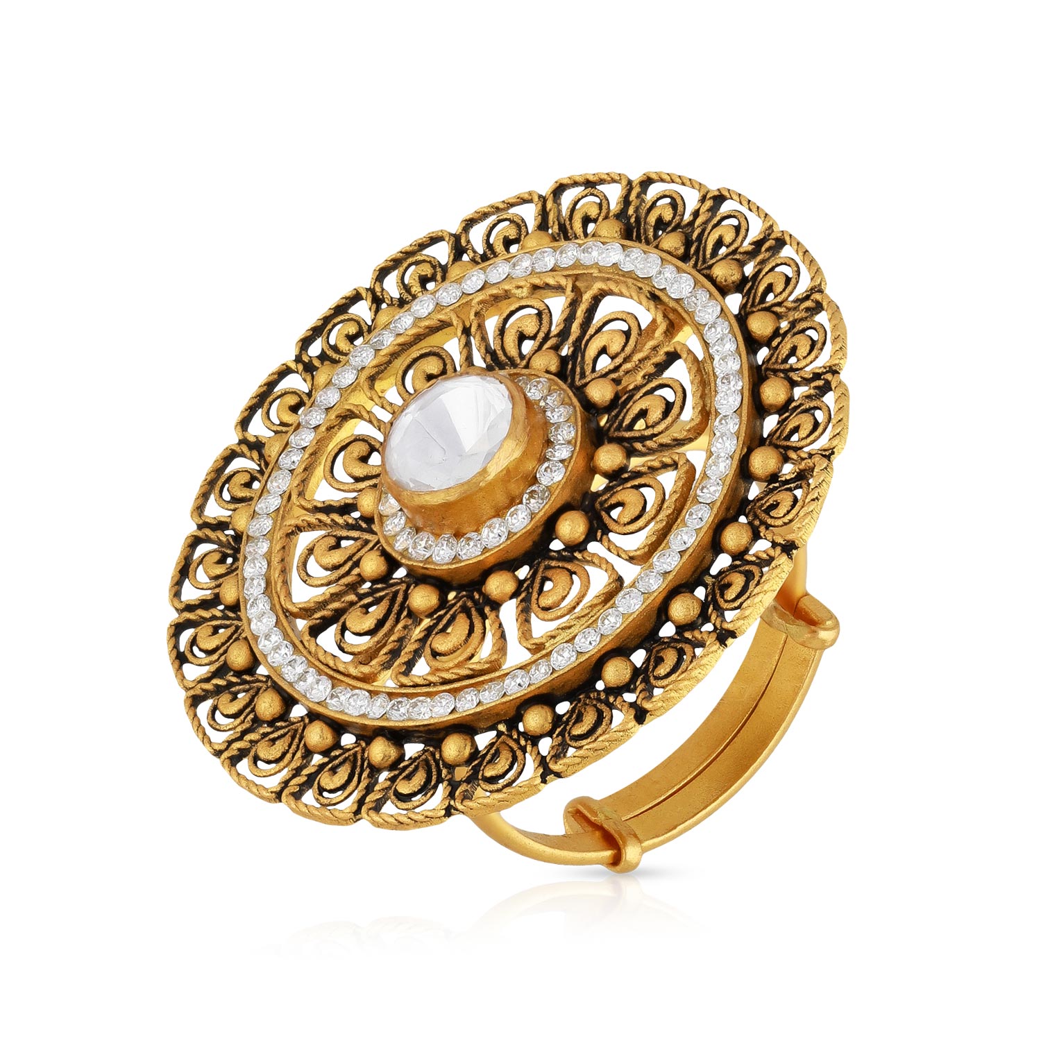 Gold Cocktail Finger Ring