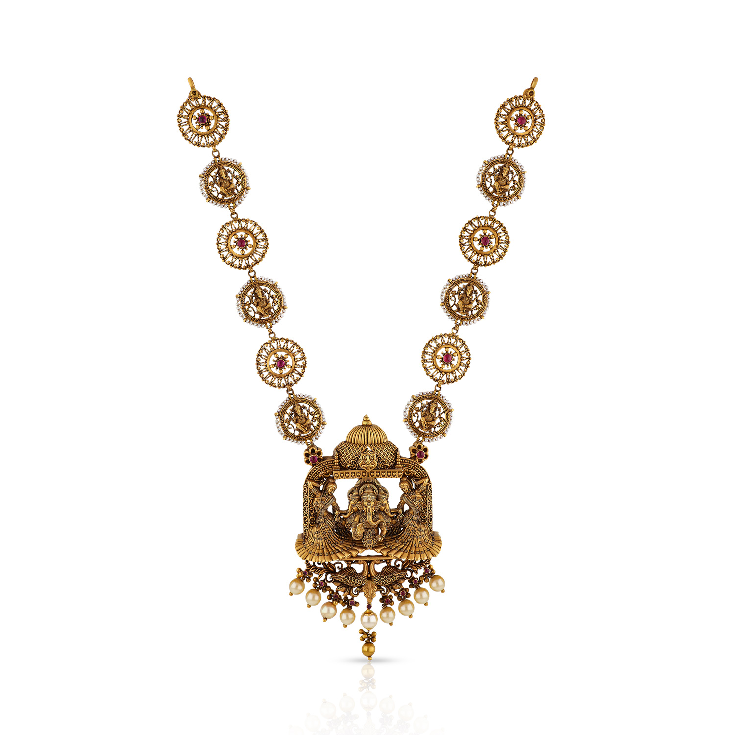 Gold Long V Pendant Necklace