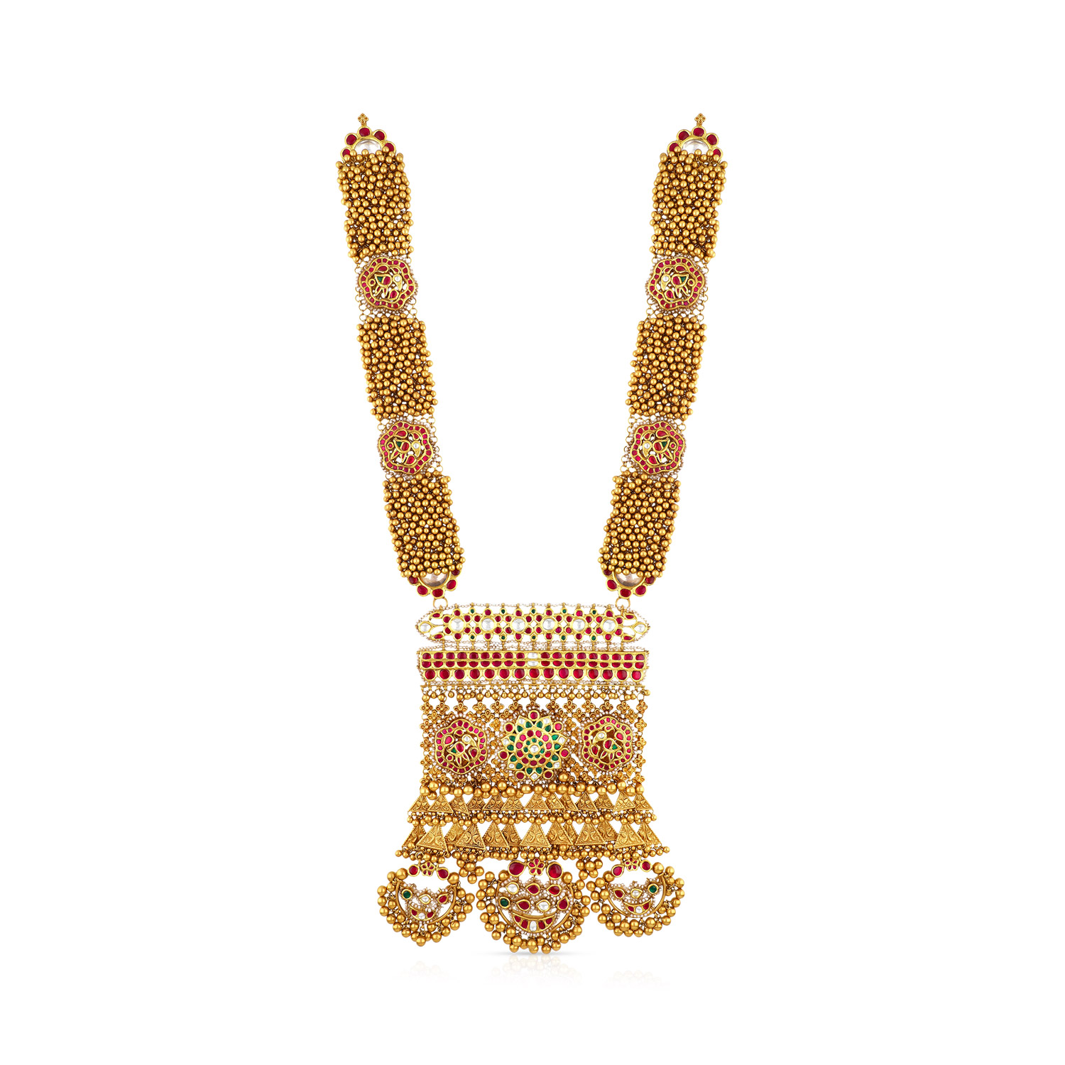 Gold Long V Pendant Necklace